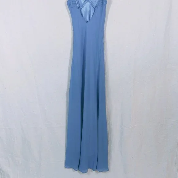 Sky Blue Evening Maxi Dress - Picture 6 of 7
